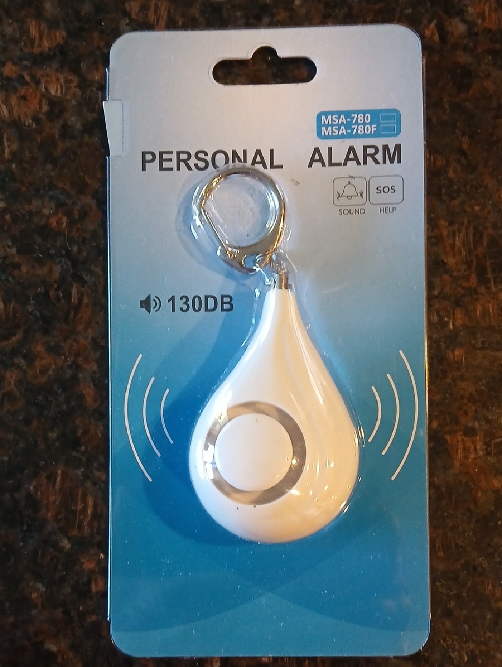 Personal Alarm Keychain - White